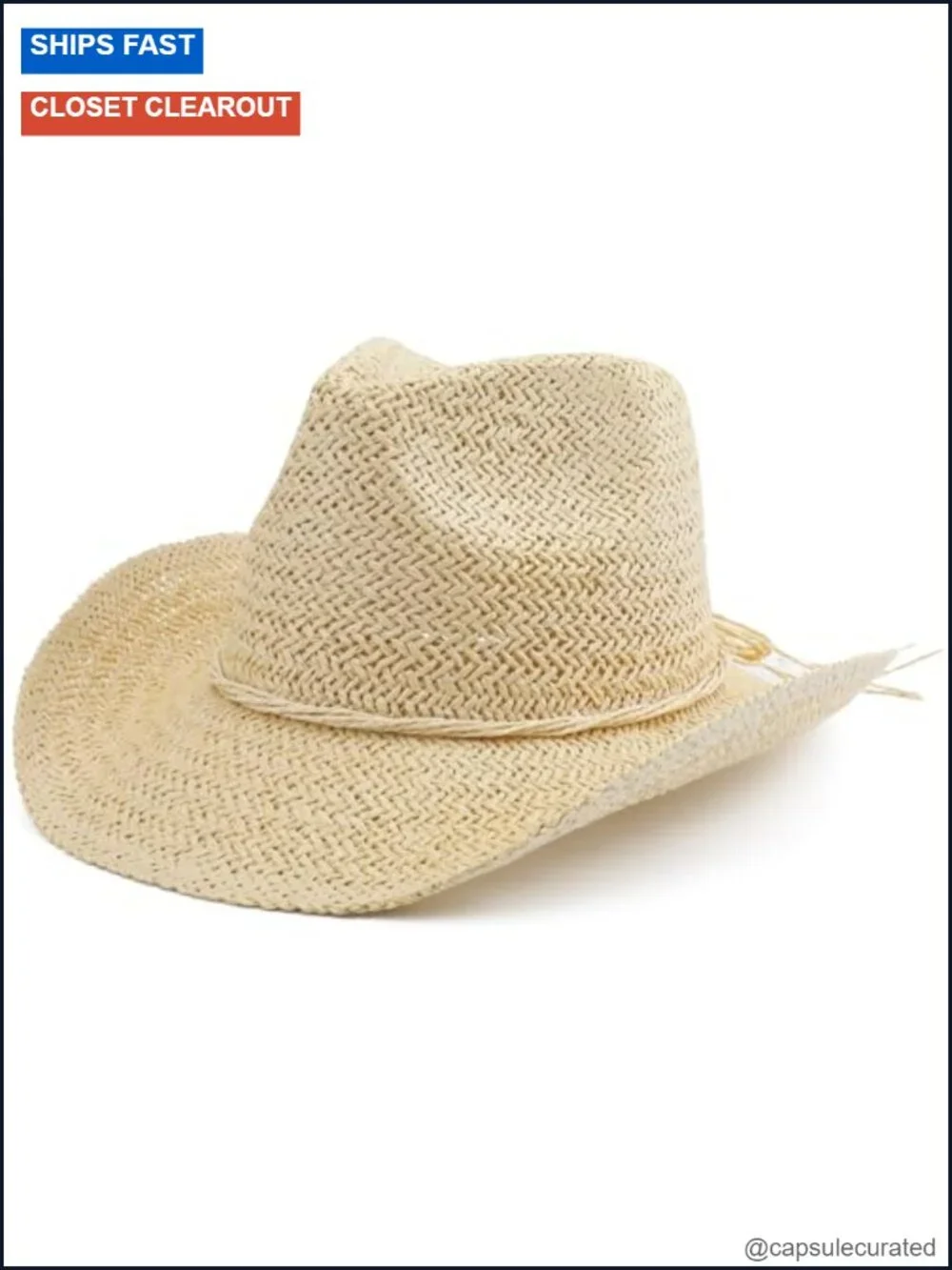 Straw Cowboy Hat for Women Short Brim Cowgirl Western Beach Sun Hat Adjustable